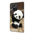 For Xiaomi Redmi 10C Global Crystal Painted Leather Phone case(Panda)