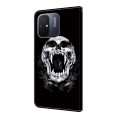 For Xiaomi Redmi 11A/12C Crystal Painted Leather Phone case(Skull)