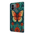 For Xiaomi Redmi A1/A1+ Crystal Painted Leather Phone case(Flower Butterfly)