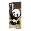 For Xiaomi Redmi Note 10 Pro Crystal Painted Leather Phone case(Panda)