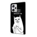 For Xiaomi Redmi Note 12 Pro 5G Global Crystal Painted Leather Phone case(Dont Touch My Phone)