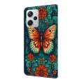 For Xiaomi Redmi Note 12 Pro 5G Global Crystal Painted Leather Phone case(Flower Butterfly)