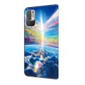For Xiaomi Redmi Note 10 4G Crystal Painted Leather Phone case(Colorful Sky)