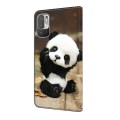 For Xiaomi Redmi Note 10 5G Crystal Painted Leather Phone case(Panda)