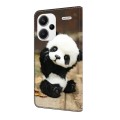 For Xiaomi Redmi Note 13 5G Crystal Painted Leather Phone case(Panda)