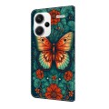 For Xiaomi Redmi Note 13 Pro 5G Crystal Painted Leather Phone case(Flower Butterfly)