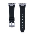 For Apple Watch Series 6 44mm Loners Liquid Silicone Watch Band(Titanium Black)