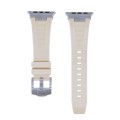 For Apple Watch Series 6 44mm Loners Liquid Silicone Watch Band(Titanium Starlight)