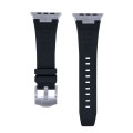 For Apple Watch Series 4 44mm Loners Liquid Silicone Watch Band(Titanium Black)