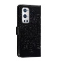 For OnePlus 9 Pro Sun Mandala Embossing Pattern Phone Leather Case(Black)