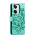 For OnePlus Ace 2V Sun Mandala Embossing Pattern Phone Leather Case(Green)