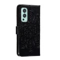 For OnePlus Nord 2 5G Sun Mandala Embossing Pattern Phone Leather Case(Black)