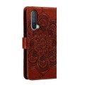 For OnePlus Nord CE 5G Sun Mandala Embossing Pattern Phone Leather Case(Brown)