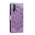 For OnePlus Nord CE 5G Sun Mandala Embossing Pattern Phone Leather Case(Purple)