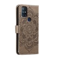 For OnePlus Nord N10 5G Sun Mandala Embossing Pattern Phone Leather Case(Grey)