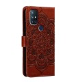 For OnePlus Nord N10 5G Sun Mandala Embossing Pattern Phone Leather Case(Brown)