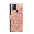 For OnePlus Nord N10 5G Sun Mandala Embossing Pattern Phone Leather Case(Rose Gold)