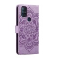 For OnePlus Nord N10 5G Sun Mandala Embossing Pattern Phone Leather Case(Purple)