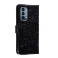 For OnePlus Nord N200 5G Sun Mandala Embossing Pattern Phone Leather Case(Black)
