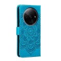 For Xiaomi Redmi A3 Sun Mandala Embossing Pattern Phone Leather Case(Blue)