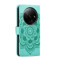 For Xiaomi Redmi A3 Sun Mandala Embossing Pattern Phone Leather Case(Green)