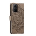 For Xiaomi Redmi Note 12S Sun Mandala Embossing Pattern Phone Leather Case(Grey)