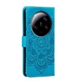 For Xiaomi 13 Ultra Sun Mandala Embossing Pattern Phone Leather Case(Blue)