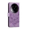 For Xiaomi 14 Ultra Sun Mandala Embossing Pattern Phone Leather Case(Purple)