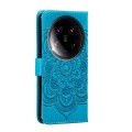 For Xiaomi 14 Ultra Sun Mandala Embossing Pattern Phone Leather Case(Blue)