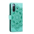 For Sony Xperia 10 III Sun Mandala Embossing Pattern Phone Leather Case(Green)