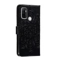 For OPPO A53 2020 Sun Mandala Embossing Pattern Phone Leather Case(Black)