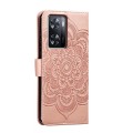 For OPPO A57 4G Sun Mandala Embossing Pattern Phone Leather Case(Rose Gold)