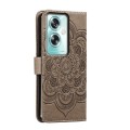 For OPPO A79 5G Sun Mandala Embossing Pattern Phone Leather Case(Grey)