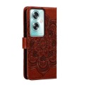 For OPPO A79 5G Sun Mandala Embossing Pattern Phone Leather Case(Brown)