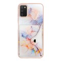 For Samsung Galaxy A02s US Version Marble Pattern IMD Card Slot Phone Case(Galaxy Marble White)