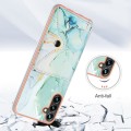 For Samsung Galaxy A35 Marble Pattern IMD Card Slot Phone Case(Green)