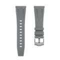 20mm Flat Head Silicone Watch Band(Silver Grey)