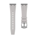 20mm Flat Head Silicone Watch Band(Silver Starlight)