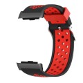 For Huawei Watch D Two Color Punched Silicone Watch Band(Black Red)