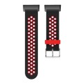 For Huawei Watch D Two Color Punched Silicone Watch Band(Black Red)