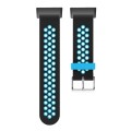 For Huawei Watch D Two Color Punched Silicone Watch Band(Black Blue)