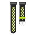 For Huawei Watch D Two Color Punched Silicone Watch Band(Black Green)