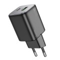 hoco N41 Almighty PD20W Type-C + QC3.0 USB Charger, EU Plug(Black)