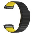 For Huawei Watch D Magnetic Silicone Watch Band(Black Yellow)