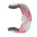 For Huawei Watch D Adjustable Woven Nylon Watch Band(Pink White)