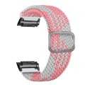 For Huawei Watch D Adjustable Woven Nylon Watch Band(Pink White)