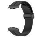 For Huawei Watch D Solid Color Folding Magnetic Buckle Silicone Watch Band(Black)