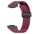 For Huawei Watch D Solid Color Folding Magnetic Buckle Silicone Watch Band(Wine Red)