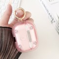 For AirPods Pro 1 Magnetic Clear Armor TPU TWS Earphone Case(Pink)