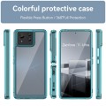 For Asus Zenfone 11 Ultra Colorful Series Acrylic Hybrid TPU Phone Case(Transparent Blue)